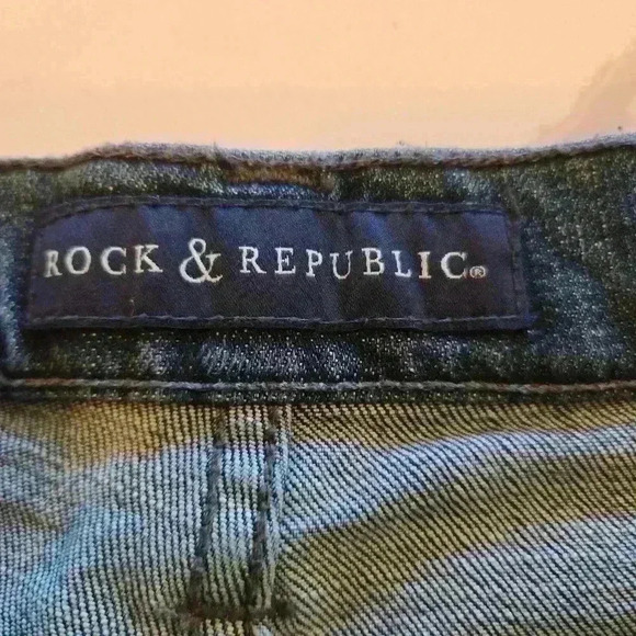 Rock&Republic Womens Berlin Distressed Embellished Stretch Skinny Jeans Size 10 - Picture 12 of 13